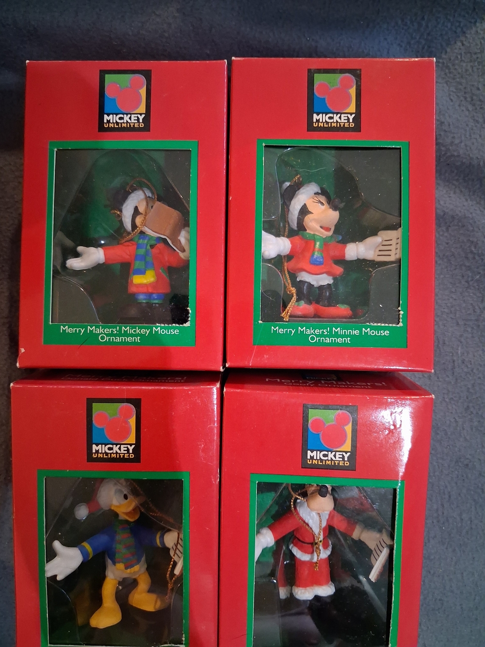 Gibson Ornament Set - Mickey, Minnie, Donald, Goofy